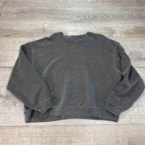 NSF Sweatshirt Mens Medium Gray Crew Neck Pullover Cotton Washed Made USA Casual